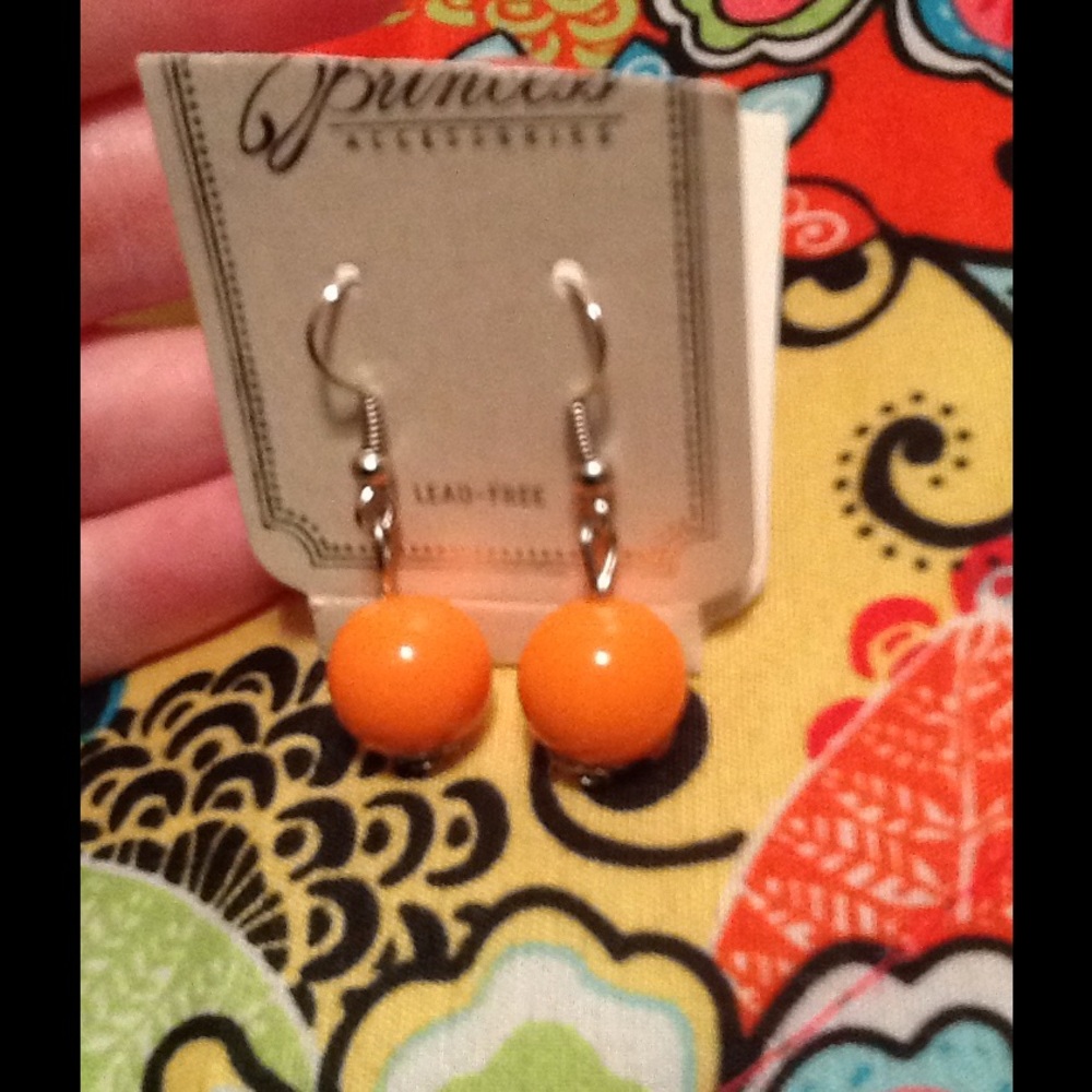 Cute Orange Earrings