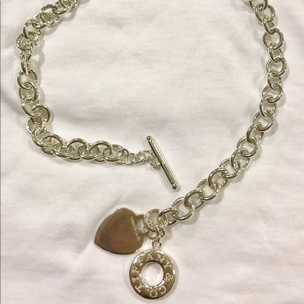 lowered price tiffany & co heart toggle necklace