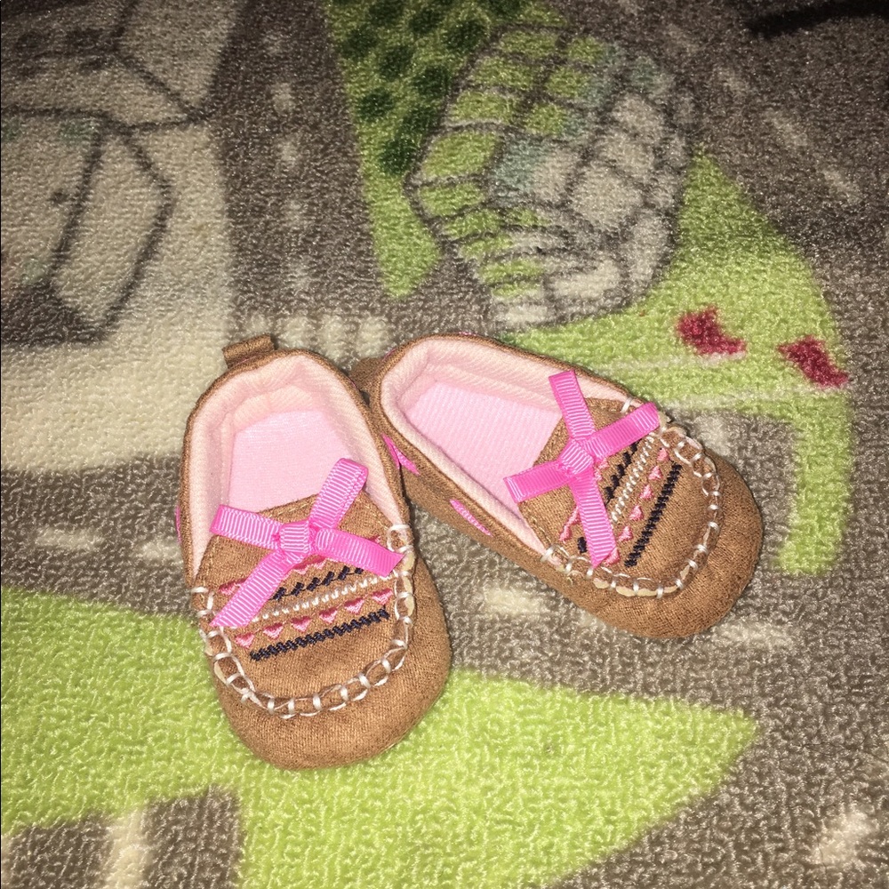 Baby Girl Moccasin Style Slippers