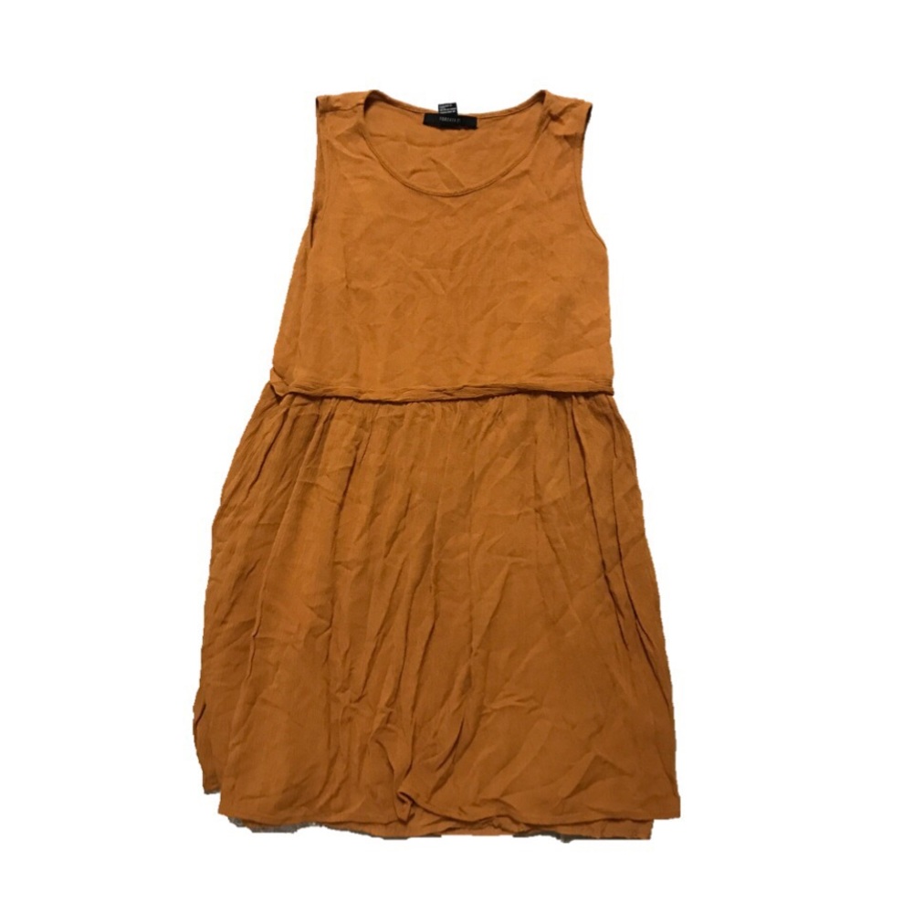 Forever21  XS Mustard Flowey Dress
