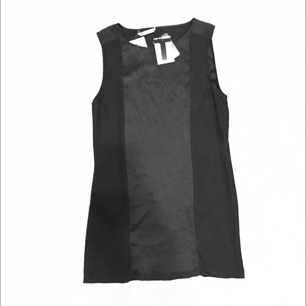 ALEXANDER WANG silk black mini dress small s T by