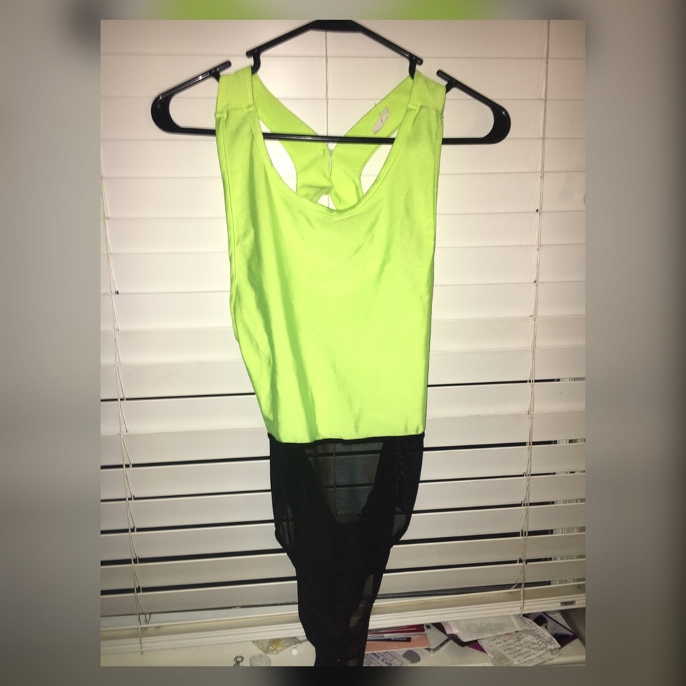 SOLD-Neon Yellow Bodysuit NWOT