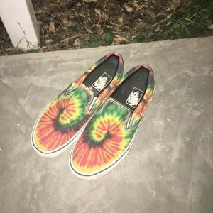 Vans tie dye slip ons- unisex.