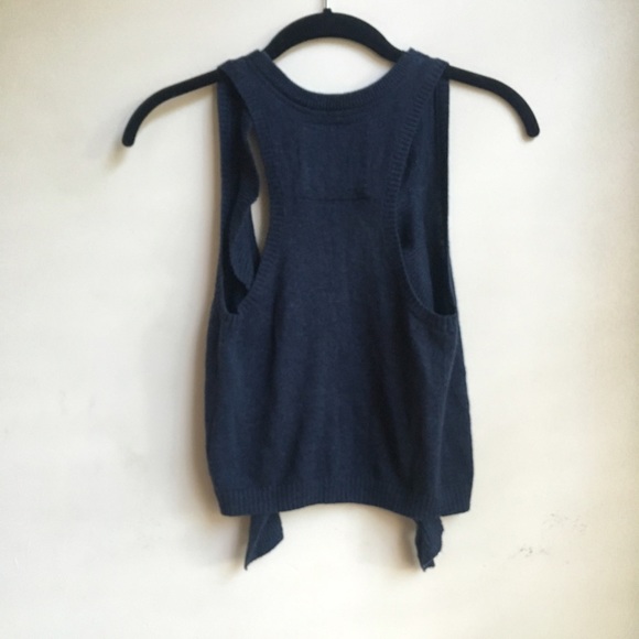 NEW Abercrombie Cardigan Navy Knit Vest - Picture 2 of 5
