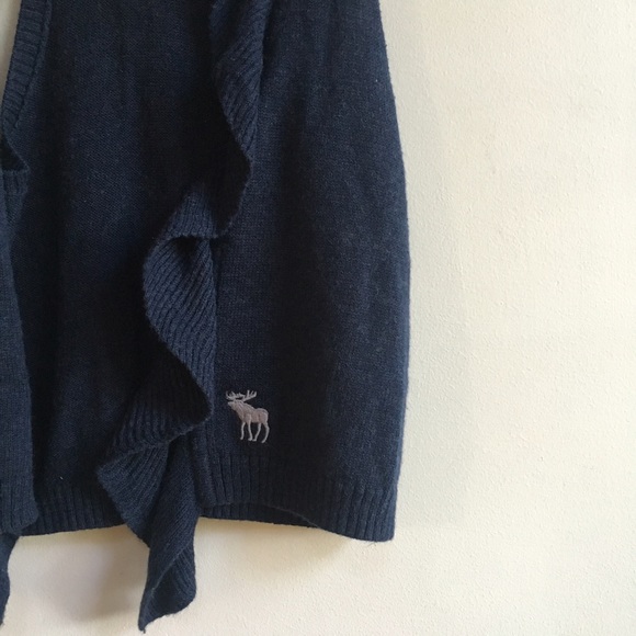 NEW Abercrombie Cardigan Navy Knit Vest - Picture 4 of 5