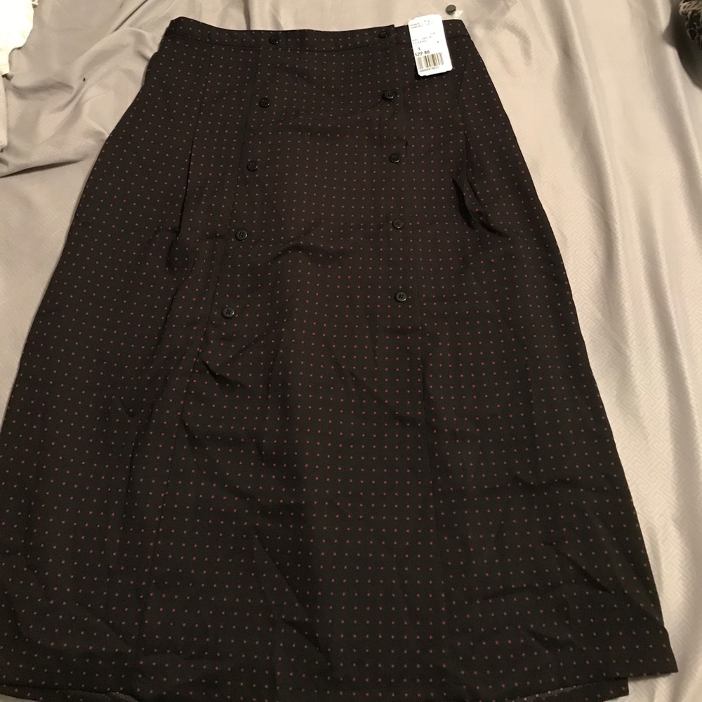 Forever 21 pleated polka dot skirt