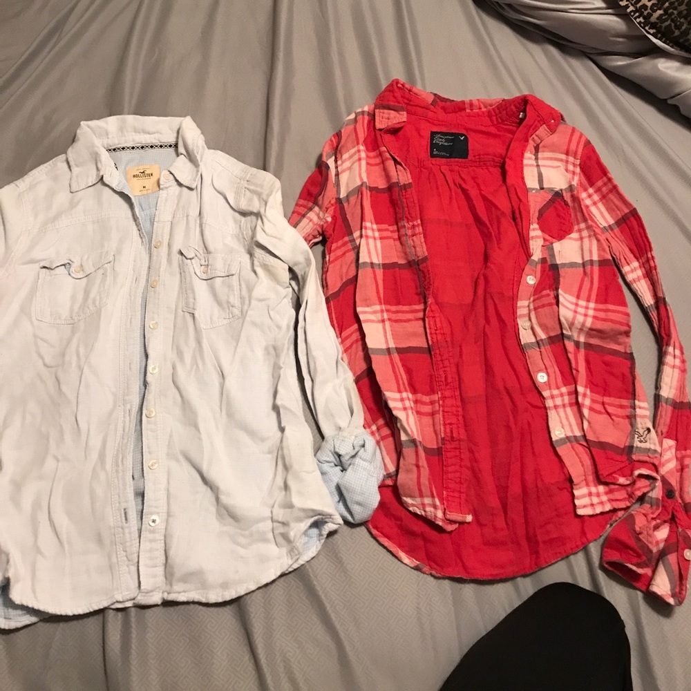 American eagle and hollister shirt