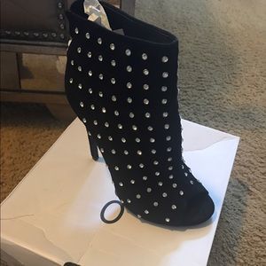 Aldo bling peep toe booties
