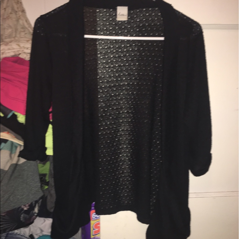 Black cardigan