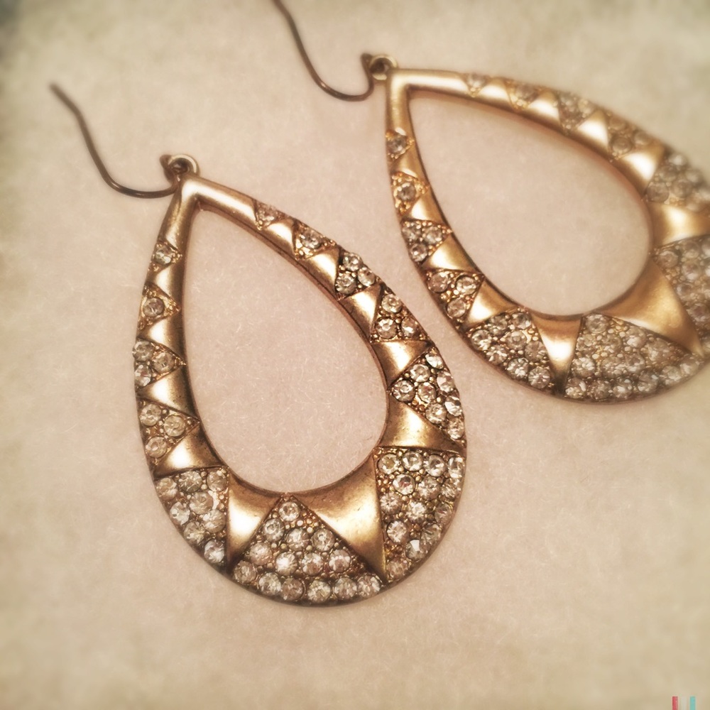 Rhinestone Teardrop Earrings