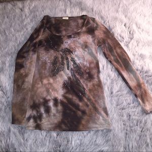 Daytrip long sleeve tie dye printed top | size LG