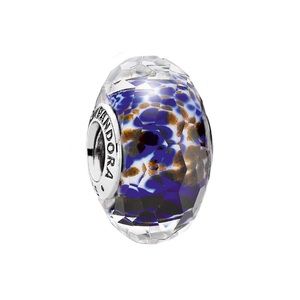 Pandora Silver Deep Ocean Sea Glass Charm