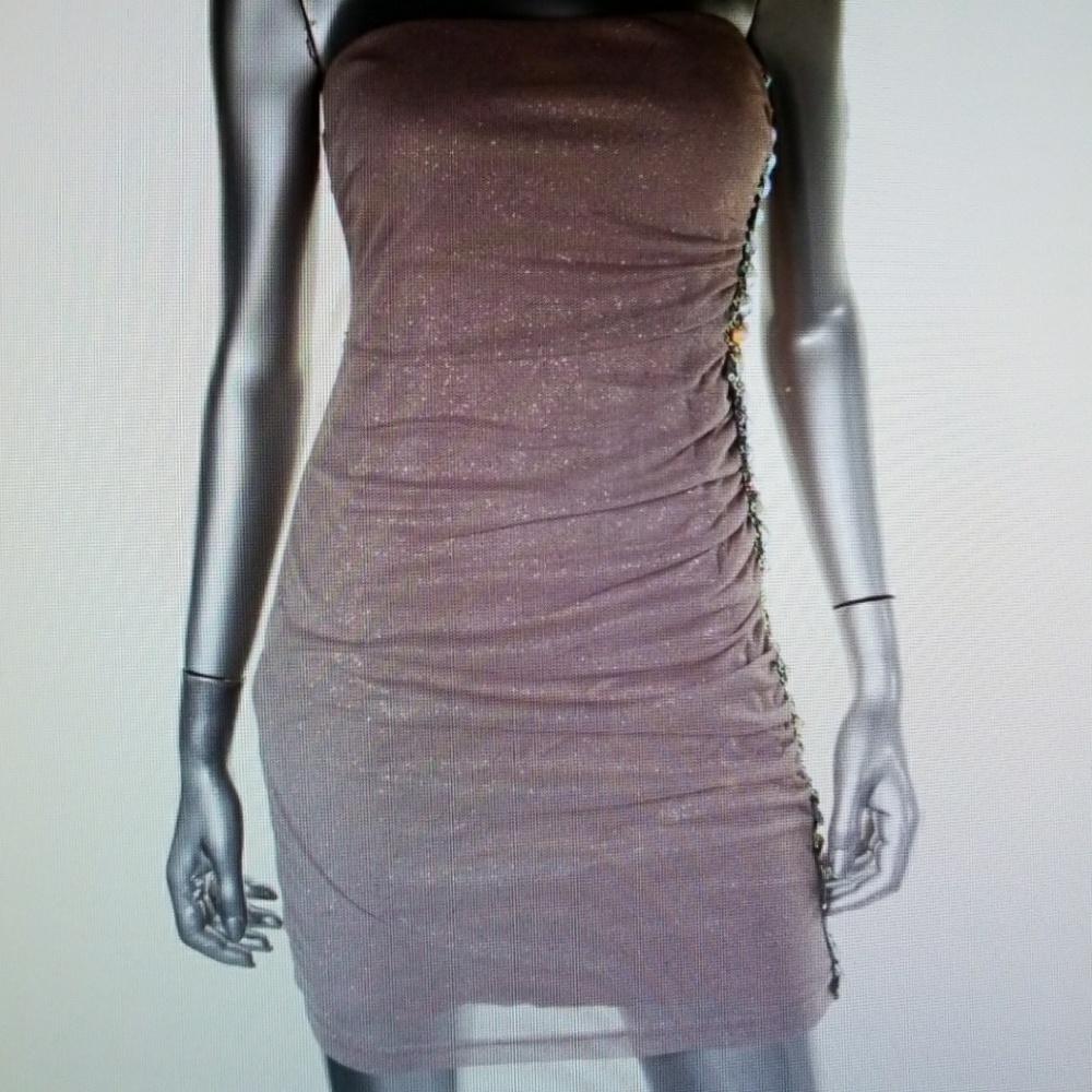 NWT Strapless embellished semi formal party dress