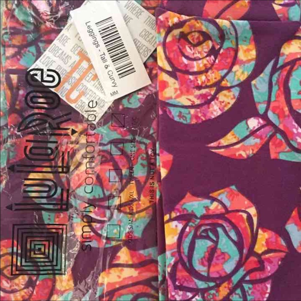 Mommy and Me Purple Rose Leggings- tc/sm