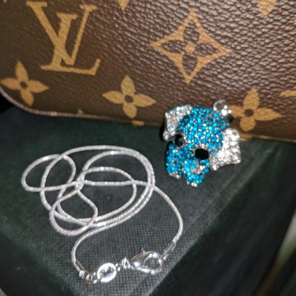 NWOT Crystal Elephant w/sterling Silver chain - Picture 4 of 5