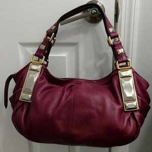 Wine Colored Genuine Leather B. Makowsky Purse