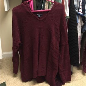 American Eagle Maroon Aztec Hoodie