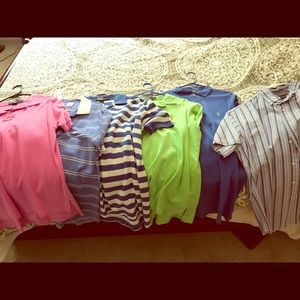 Six designer men's dress shirts