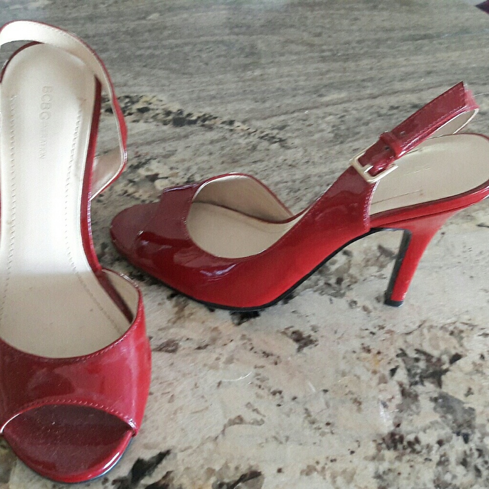 BCBG patent leather pumps