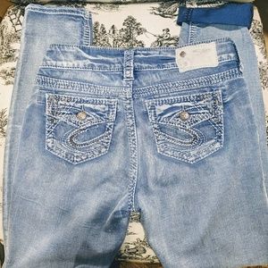 Silver light wash Suki Flap Pocket 26 x 31