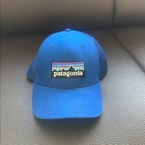 Bright blue Patagonia hat