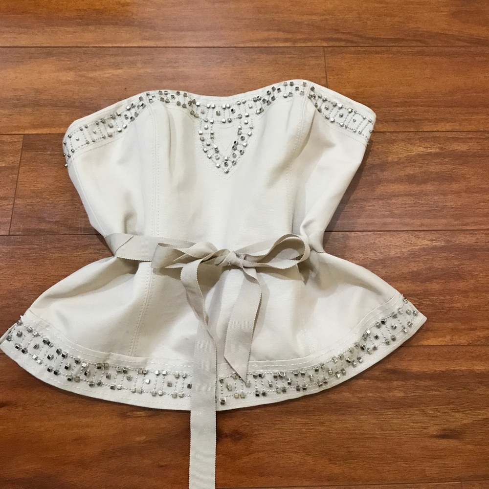 Beaded Bustier- strapless top