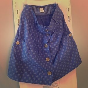 Bold-buttoned high-waisted skirt