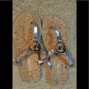 MK silver charm sandals...perfect for summer