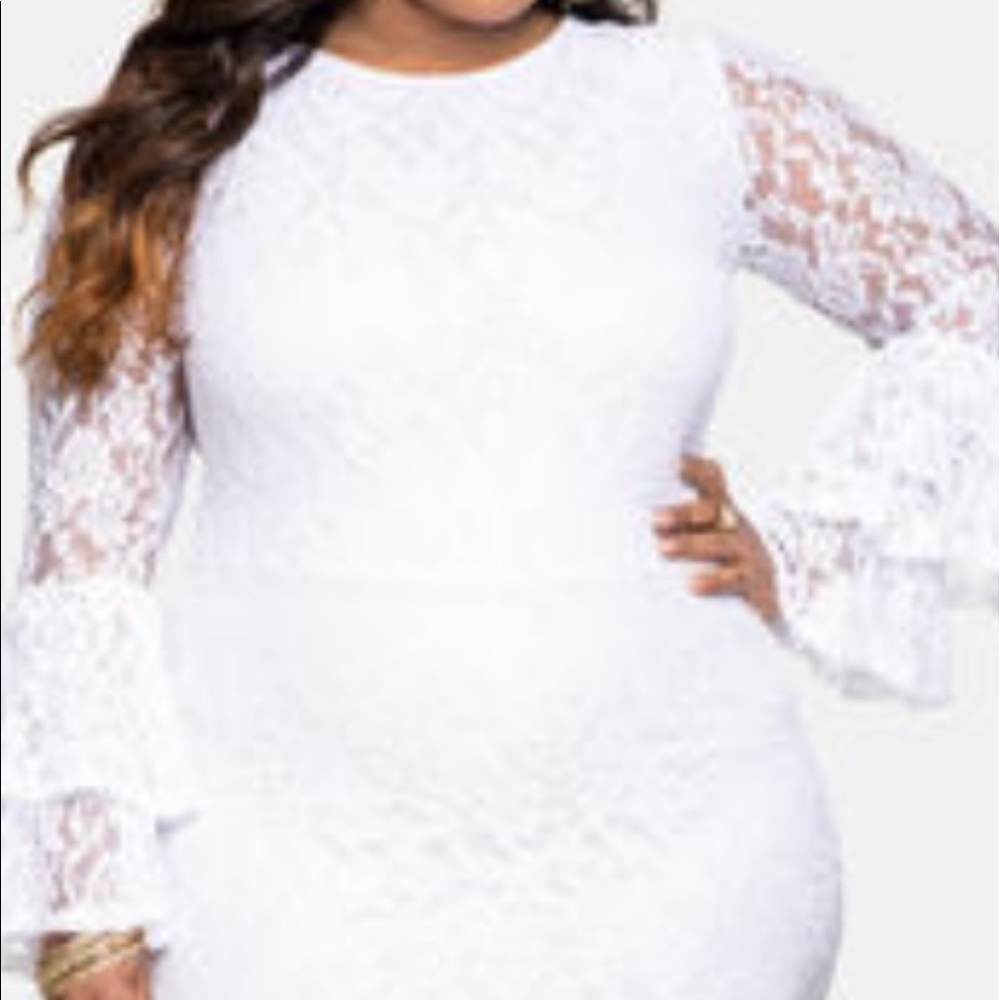 All white lace dress brand new.