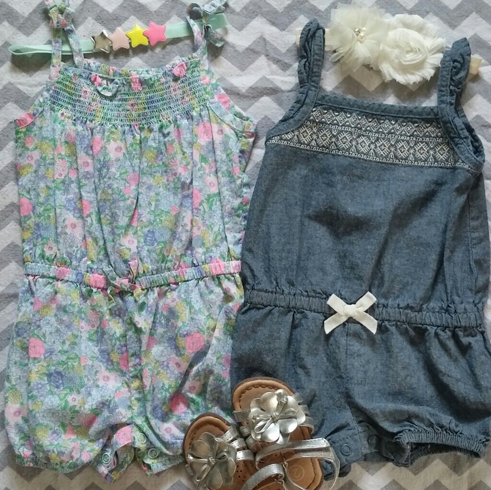 Carters Baby Girl Rompers