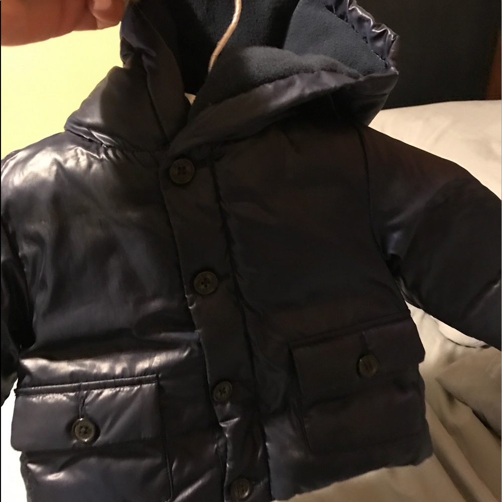 Ralph Lauren baby boy coat with detachable sack.
