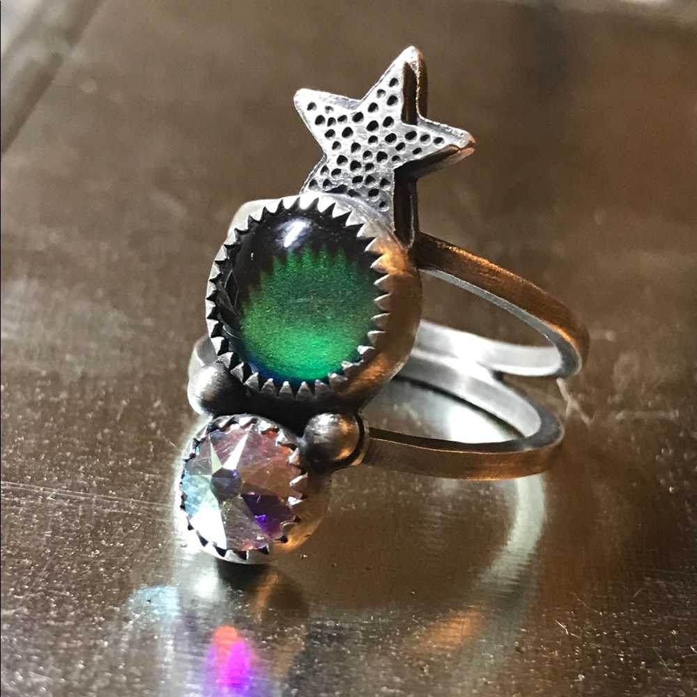 Swarovski Crystal, Mood Stone in Sterling silver - Picture 3 of 5