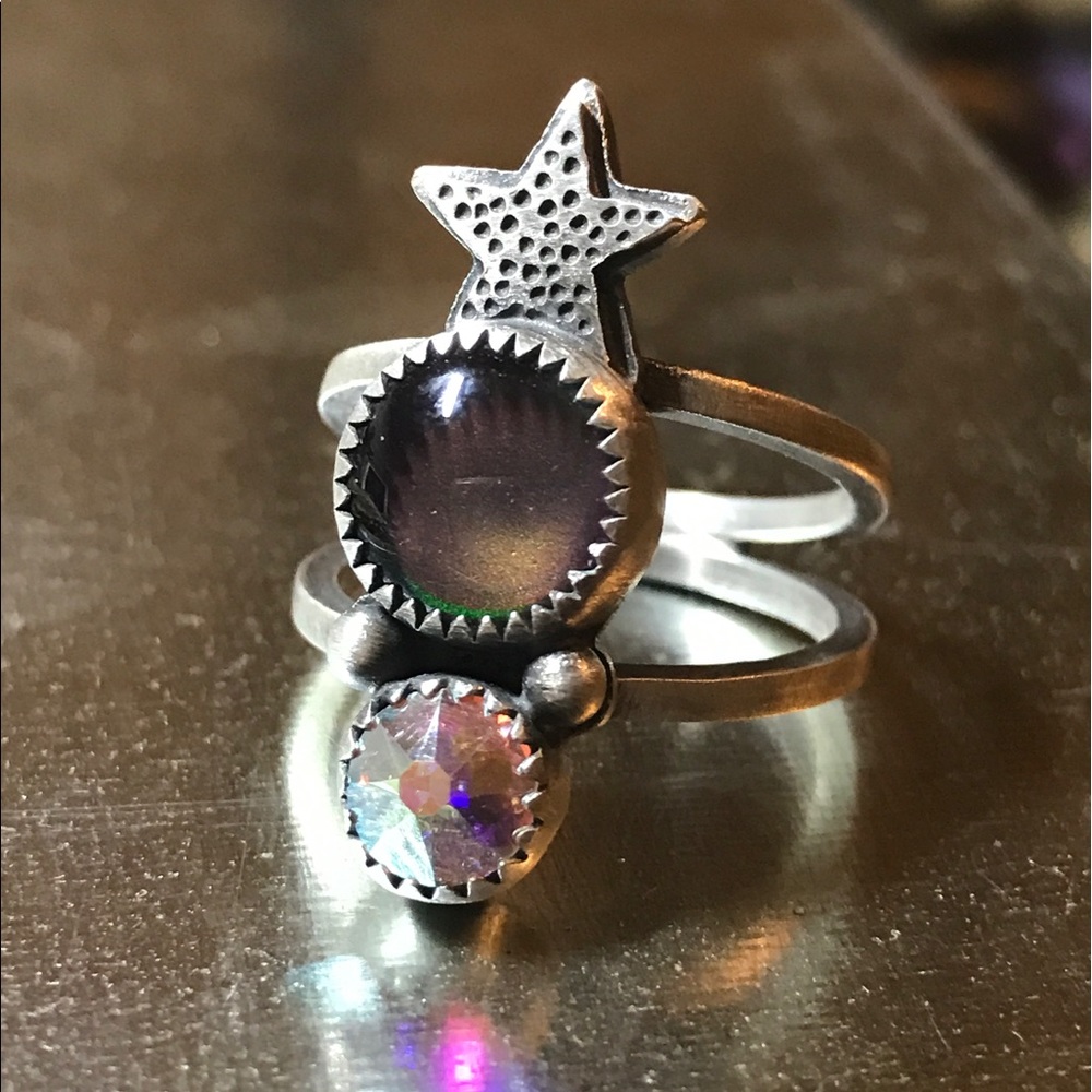 Swarovski Crystal, Mood Stone in Sterling silver - Picture 5 of 5