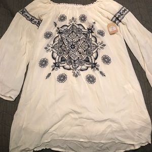 Off-white. Off the shoulder dress. Never worn!