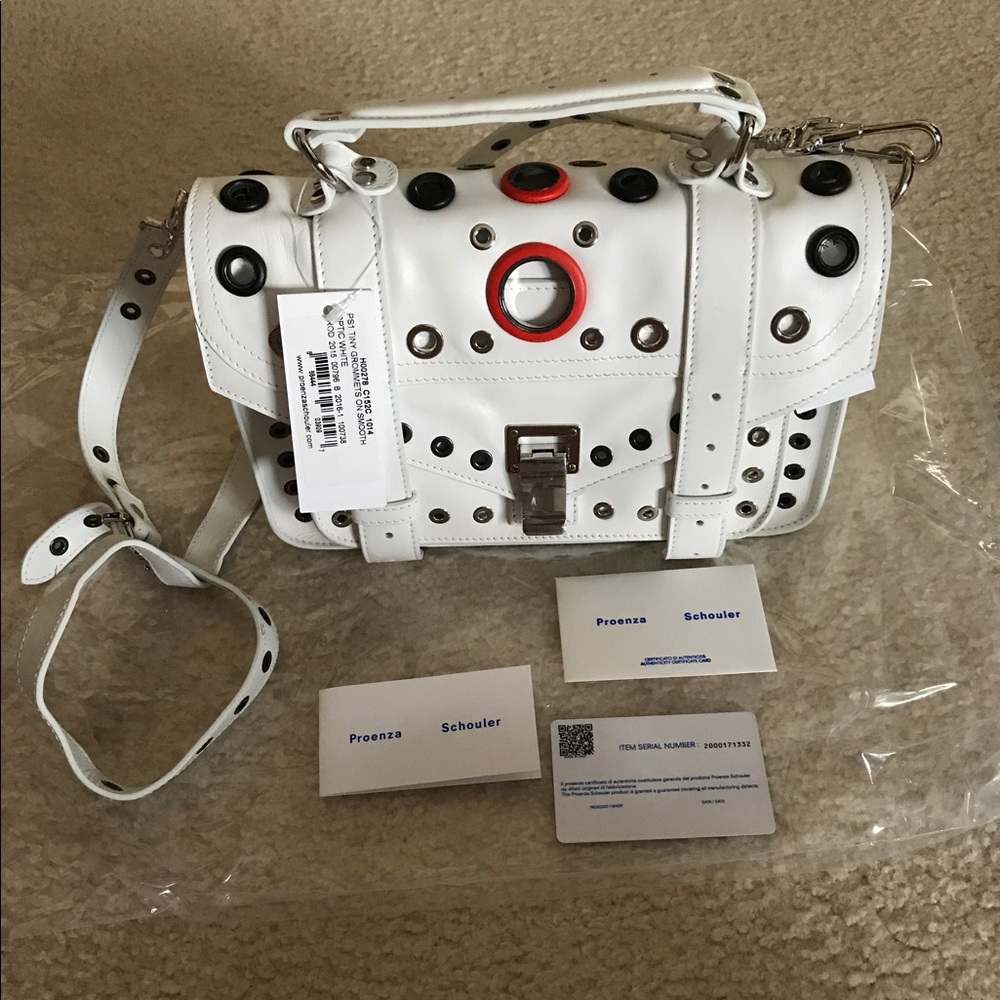 SOLD🎀NWT Proenza Schouler PS1 Tiny Grommet White