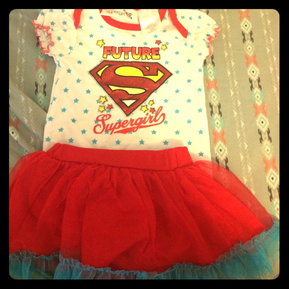 Super Girl Shirt + Skort! 3-6 M