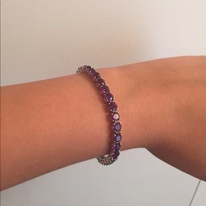 Purple Tennis Ball Style Bracelet