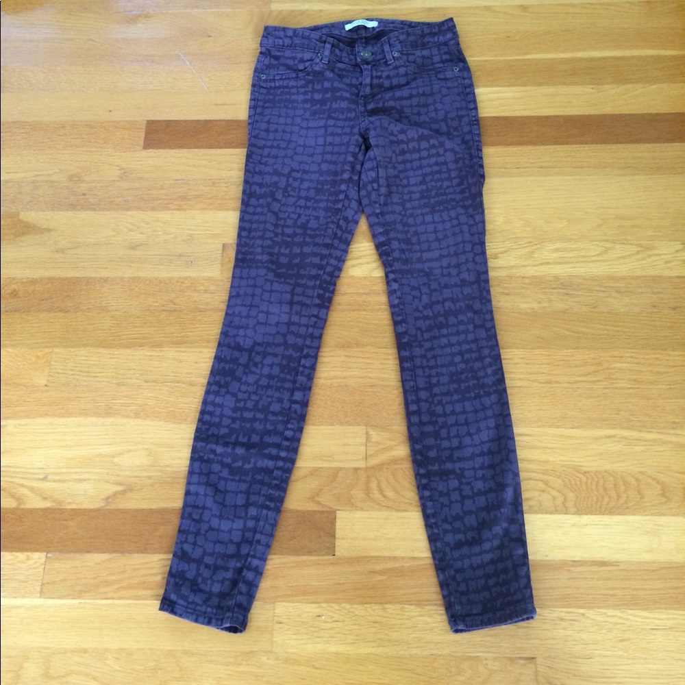 4/$15 SUPER SALE Purple Alligator Print Jeans