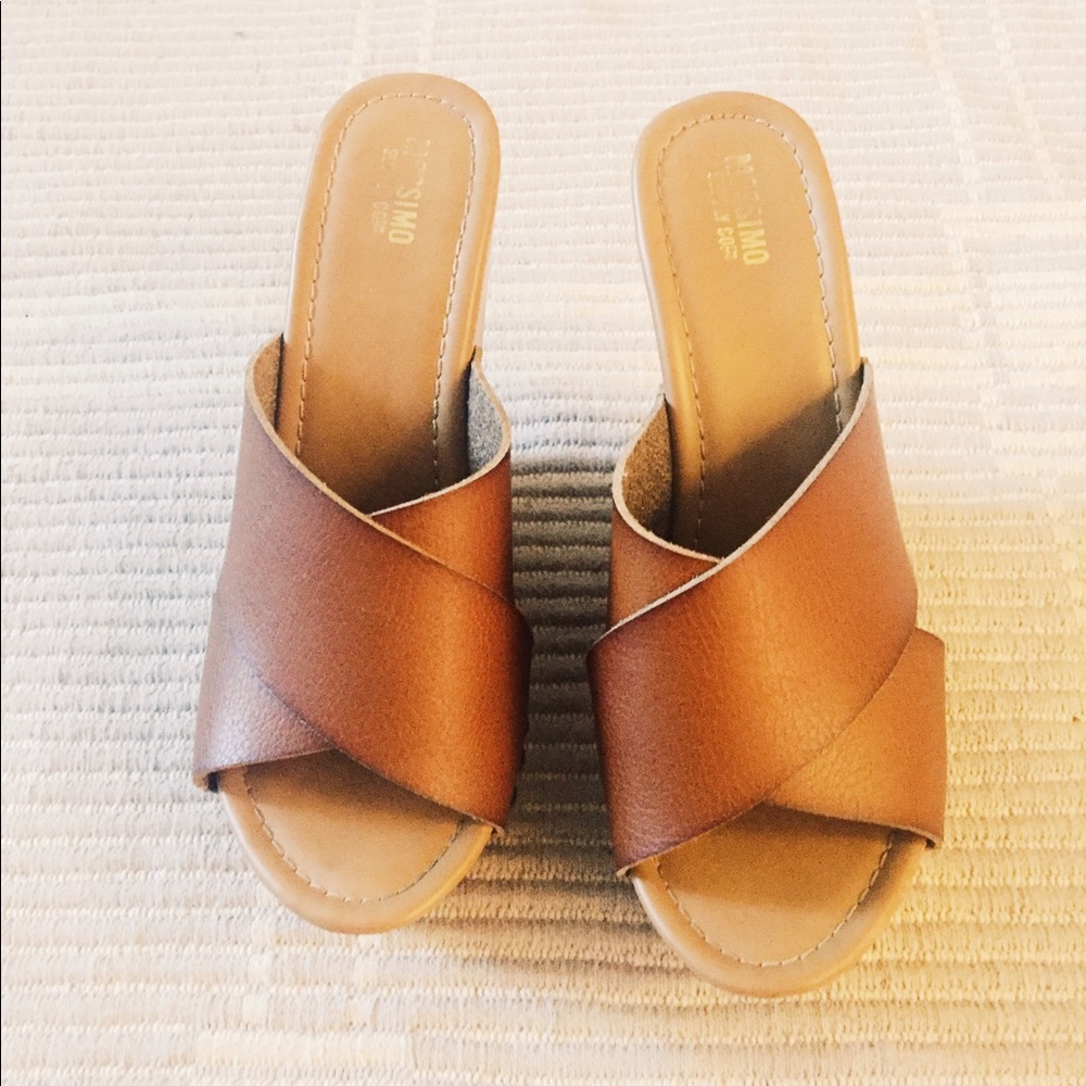 Brown Wedge Sandals