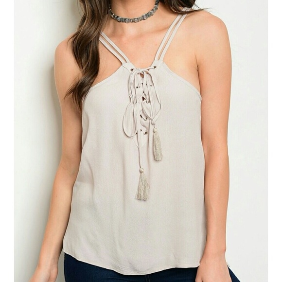 Tie Tassel Top - Picture 2 of 3