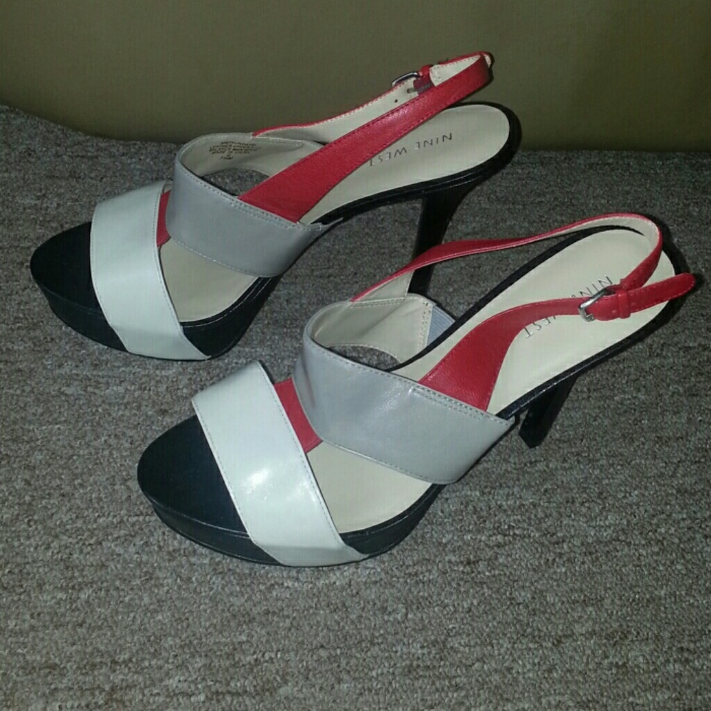 Nine west leather upper size 7.5 heels NWOT