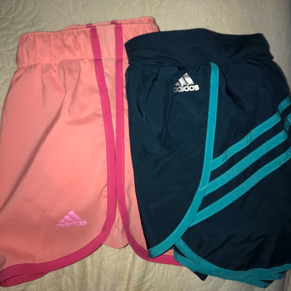 2 Pairs of Adidas Climalite shorts 3"