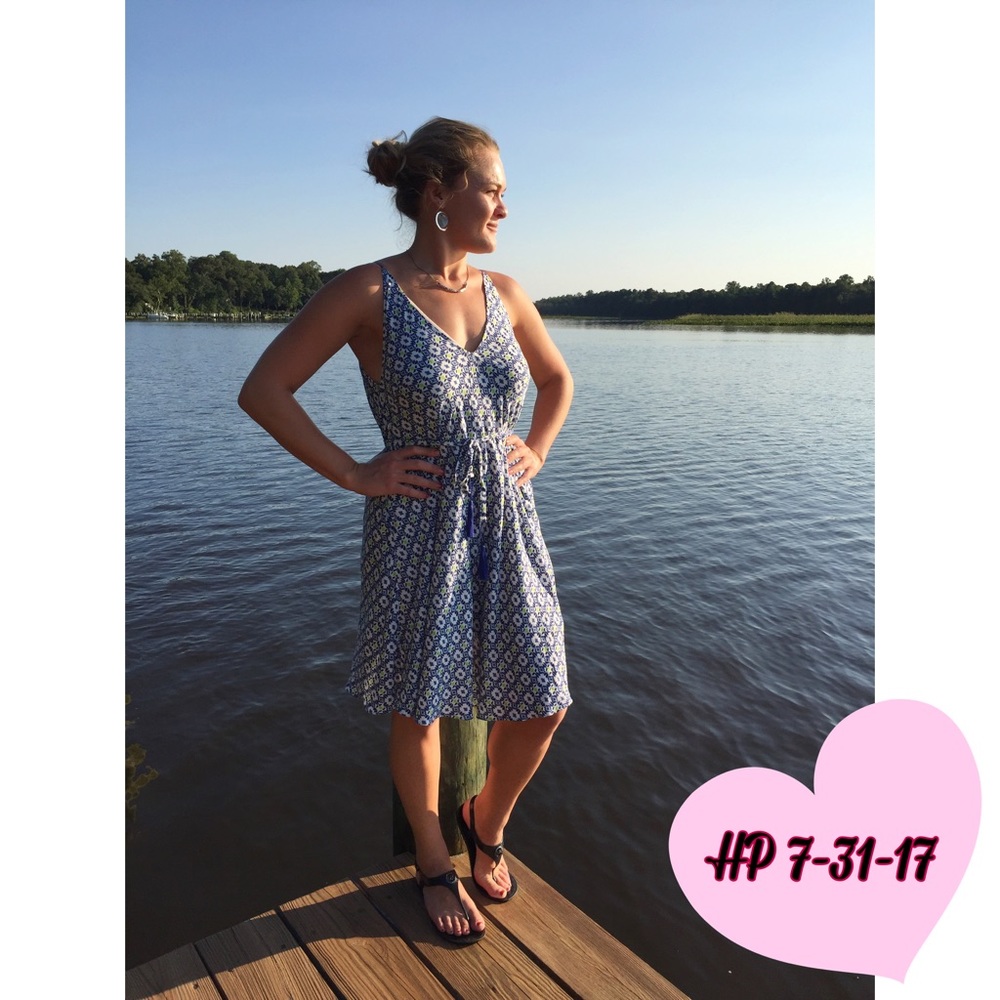 Patterned Dress with Wrap Tie