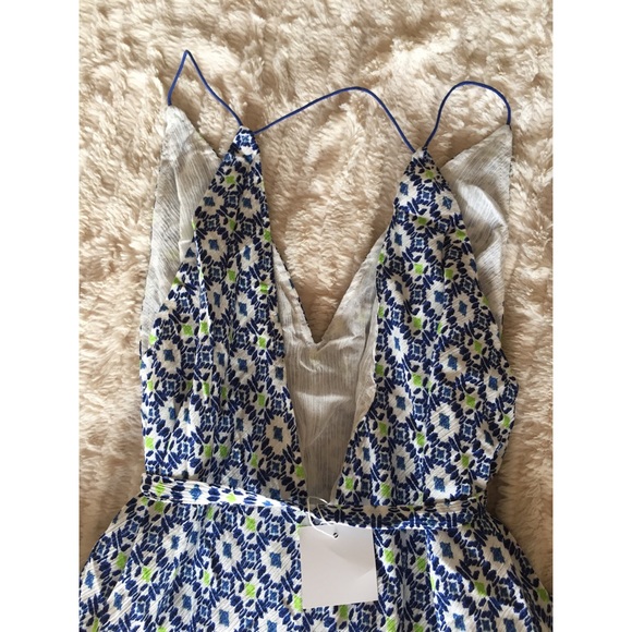 Patterned Dress with Wrap Tie - Picture 7 of 8