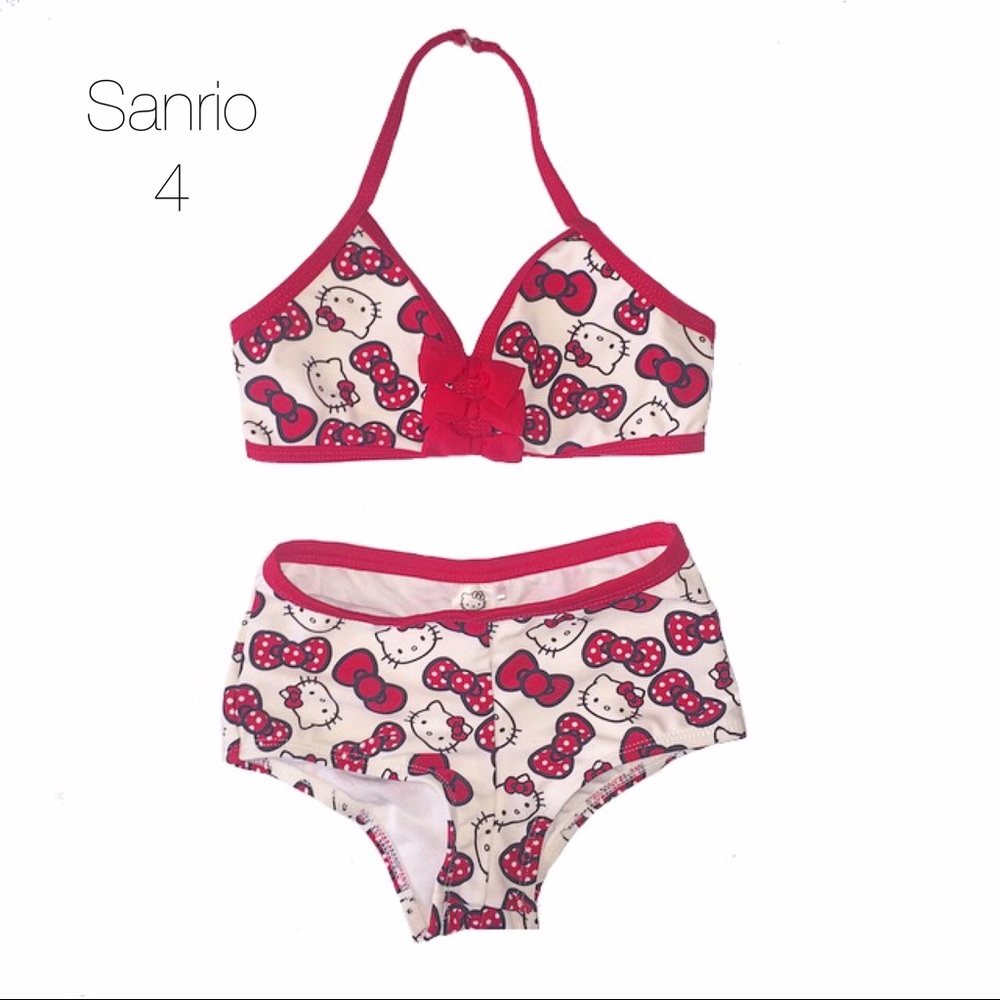 Sanrio Hello Kitty White Red Bikini Set 4
