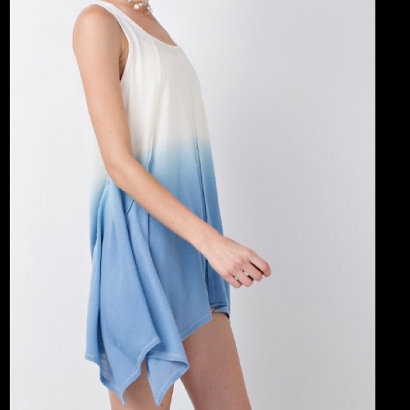 Boutique sleeveless sharkbite hacci ombré tunic! - Picture 6 of 6