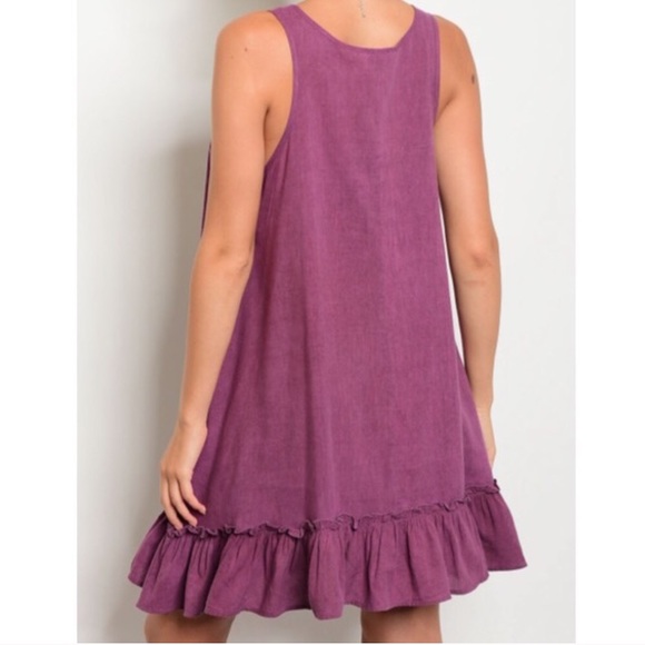 🛍SALE Magenta Flowy Dress Size M - Picture 2 of 2