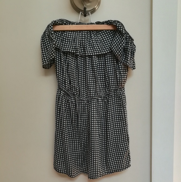 🎉HP!🎉GINGHAM BARDOT ROMPER - Picture 2 of 5
