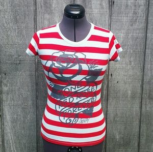 SALE Sailor Jerry Rose Rockabilly Tattoo T-Shirt M