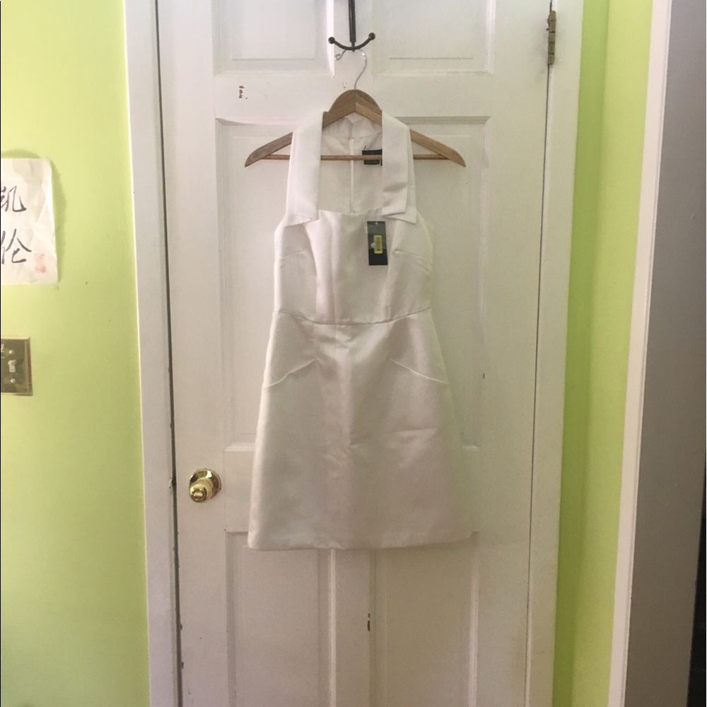 White Satiny Cocktail Dress